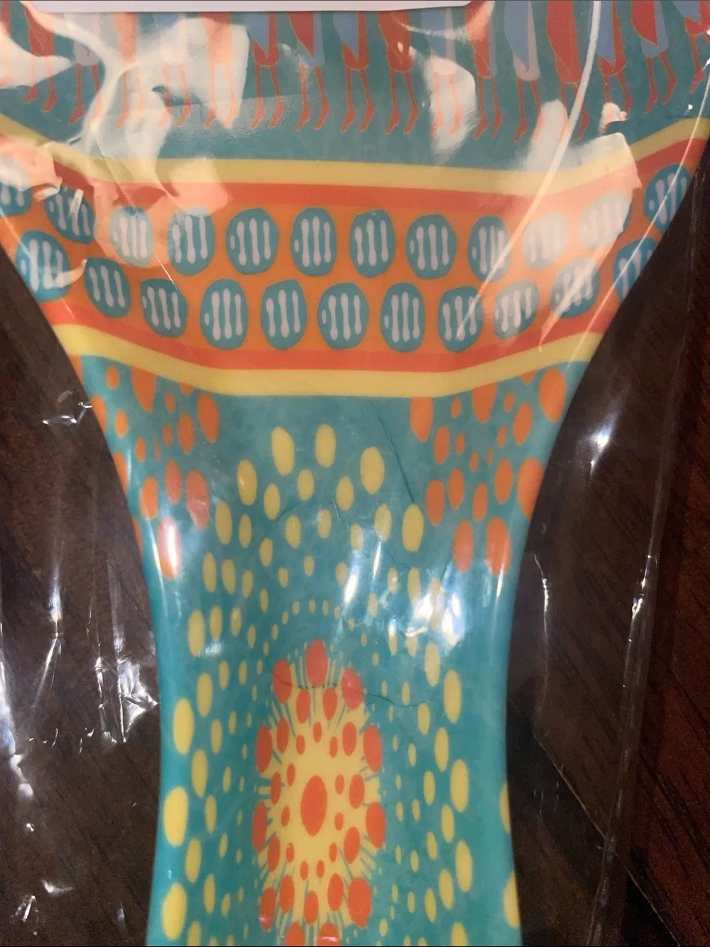Izzy & Liv Teal Pattern Bamboo Spoon Rest